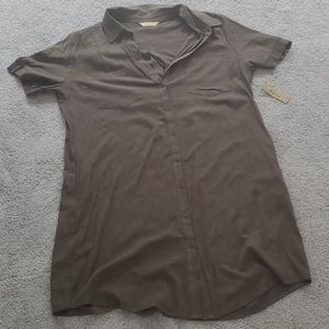 Dazz long dark green shirt or short dress